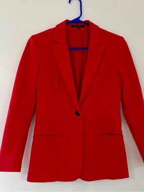 Theory Tailored Slim Blazer in Coral Size 2